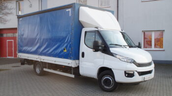 Iveco Daily 72.210 3.0 (210km) HI-MATIC * DMC 3.5T * KAT.B * ZAWIESZENIE NA PODUSZKACH * SERWIS ASO * WINDA * HAK 3.5T * Firanka Skrzynia 5.2m (10EPAL) * PRZEBIEG AUTOSTRADOWY * KLIMA * IMPORT ***